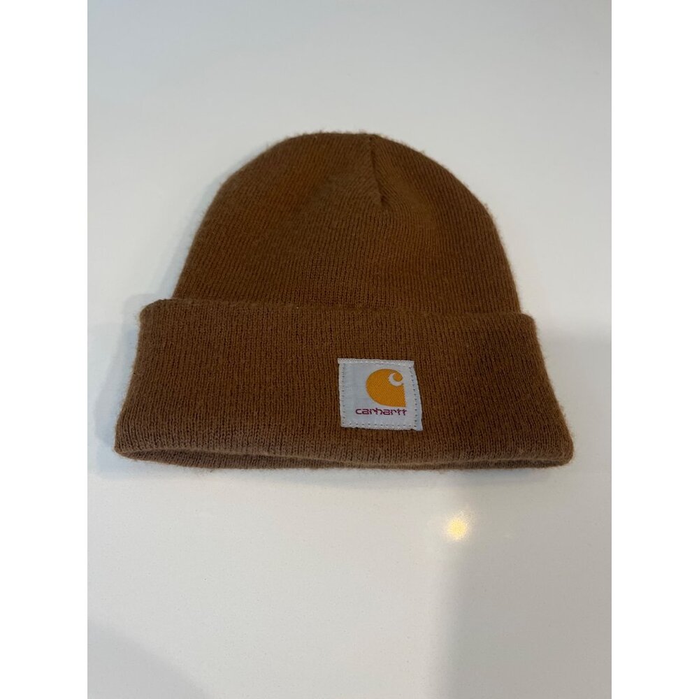 Carhartt Acrylic Watch Hat Beanie In Brown With Logo Patch - Picture 6 of 6